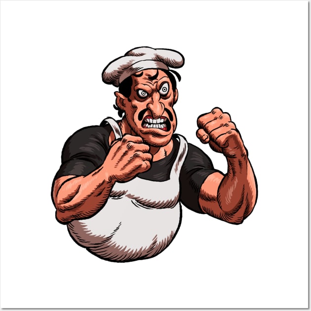 Italian Chef Fighter Wall Art by Novanim